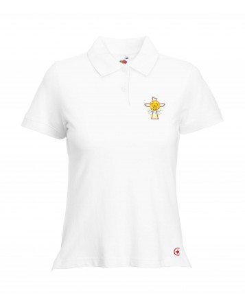 FOY Polo femme catholique manche courtes avec Croix de l'Esprit Saint