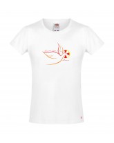 LAURA Tee shirt catholique pour fille avec la colombe de l'Esprit Saint