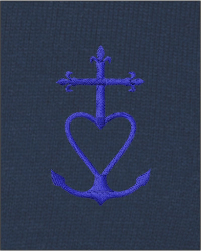 Pull homme John Henry brodé croix de méditerranée marine