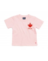 LYDIE Petit tee shirt catholique pour filles avec le Sacré Cœur 