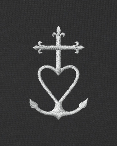 Pull JOHN HENRY  pour homme avec croix de méditerranée brodée