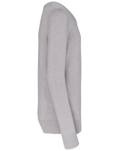 Pull garçon Augustin brodé coeur Jésus Caritas gris