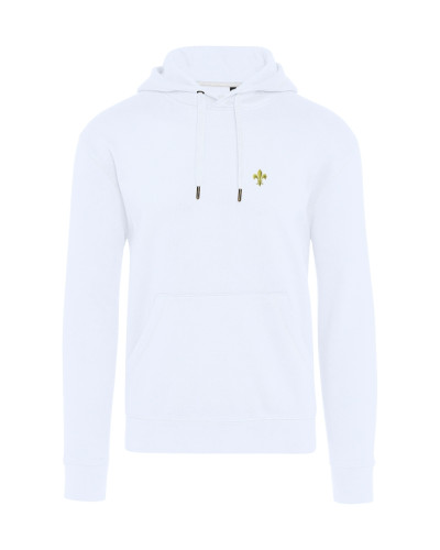 Sweat Clotilde pour femme brodé Fleur de Lys Blanc