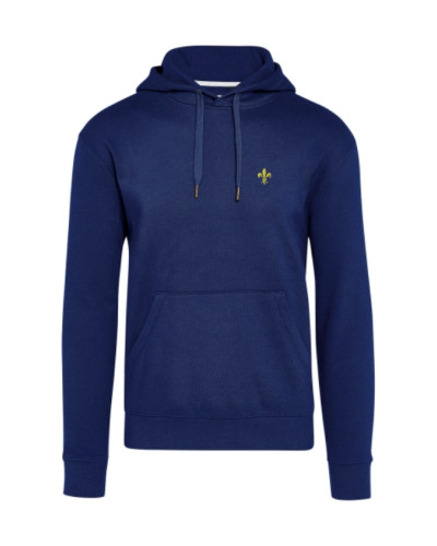 Sweat Clotilde pour femme brodé Fleur de Lys Sable Marine