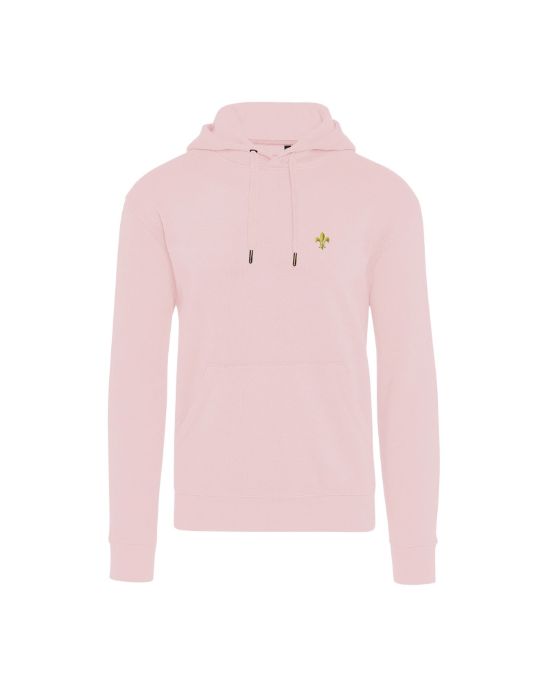 Sweat Clotilde pour femme brodé Fleur de Lys Rose pâle