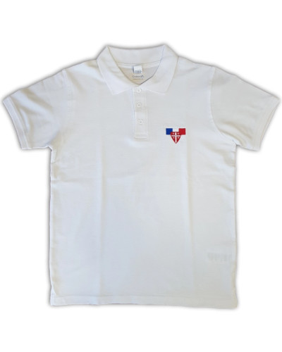 Polo d'uniforme PCCB manches courtes blanc brodé