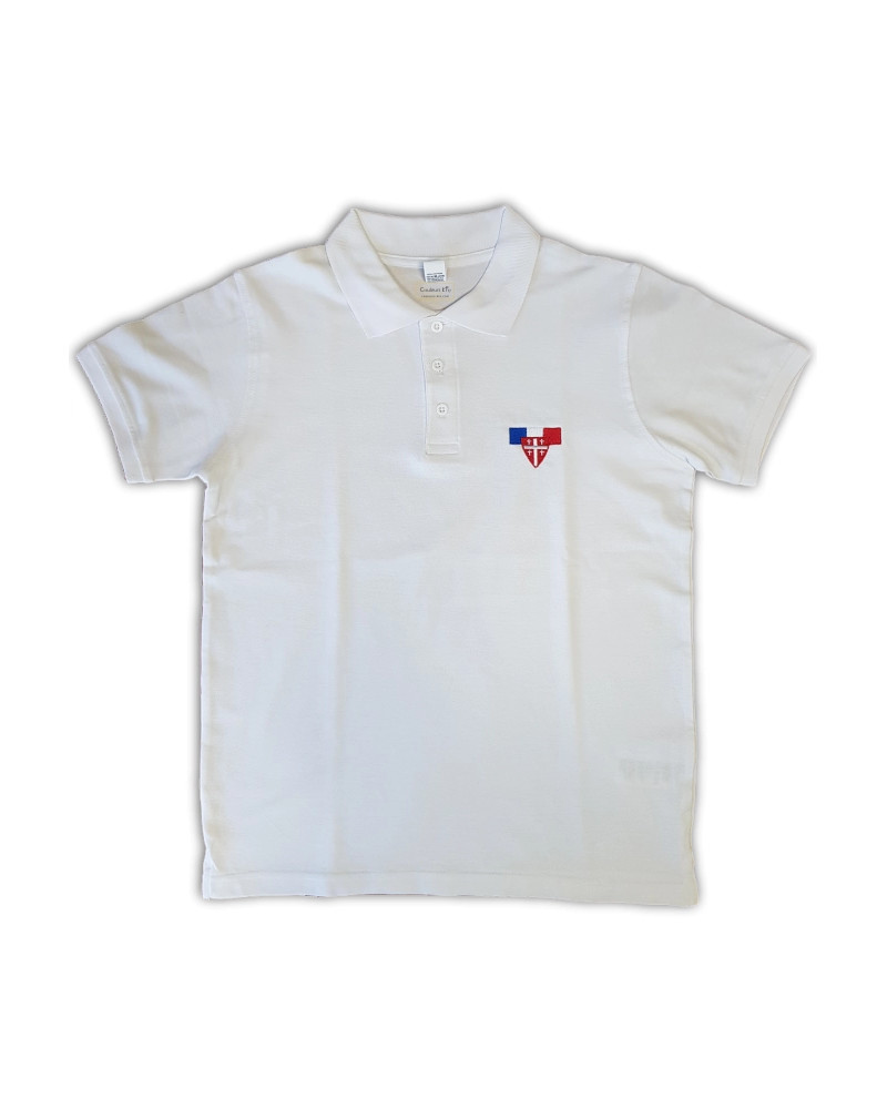Polo d'uniforme PCCB manches courtes blanc brodé