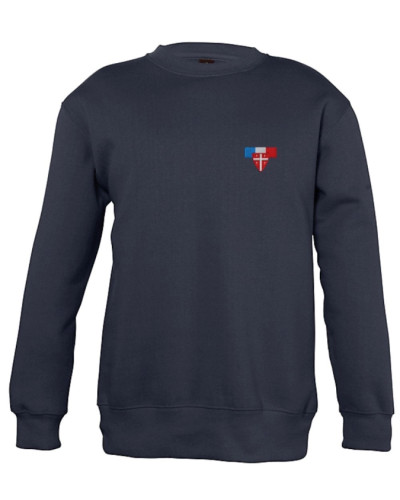 Sweat-shirt d'uniforme col rond PCCB marine brodé