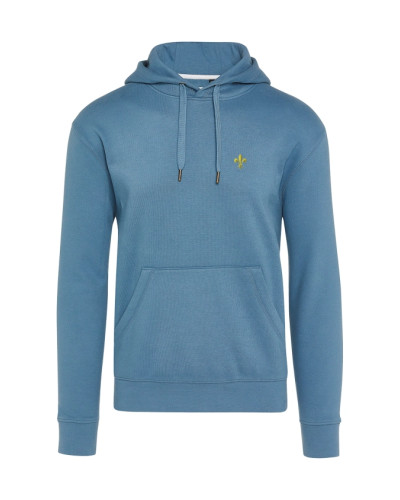 Sweat Emeric pour homme brodé Fleur de Lys bleu acier