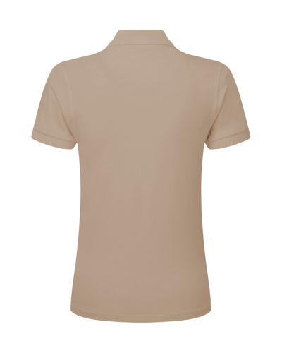 Polo femme ALIENOR sable brodé fleur de lys