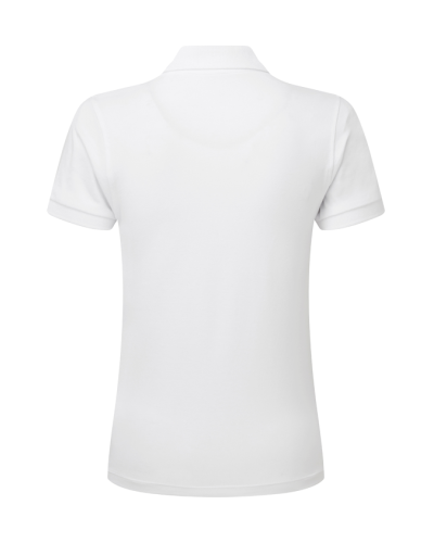 Polo femme ALIENOR  blanc brodé fleur de lys