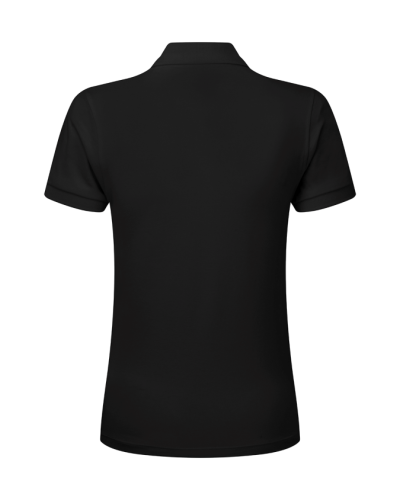 Polo femme ALIENOR noir brodé fleur de lys