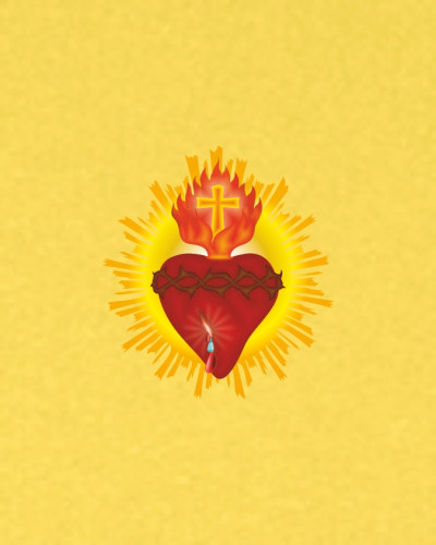 Sweat coloré femme JEANNE DE CHANTAL avec joli petit sacré cœur