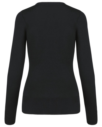 Pull femme Teresa brodé croix de méditerranée noir