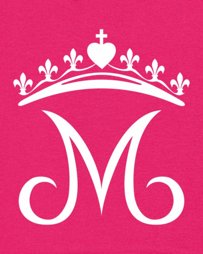 Sweat capuche Elisabeth marine adulte avec une grande couronne mariale