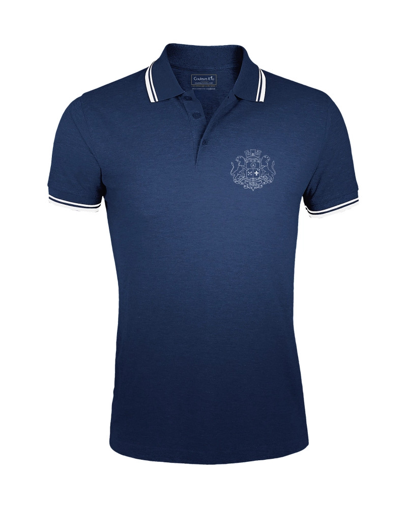 Polo Florent pour homme blason marial marine devant
