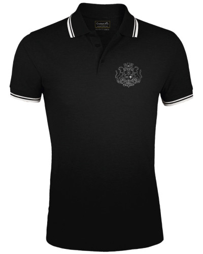 Polo Florent pour homme blason marial noir devant