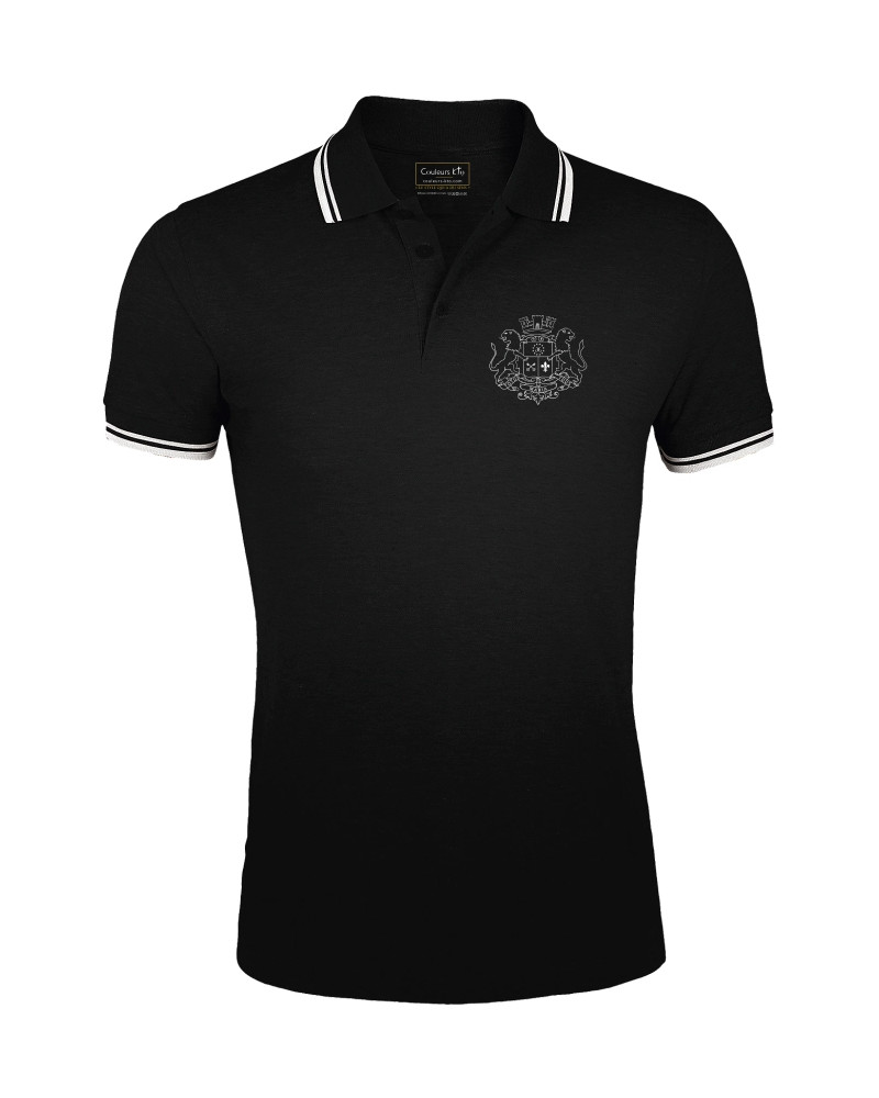 Polo Florent pour homme blason marial noir devant