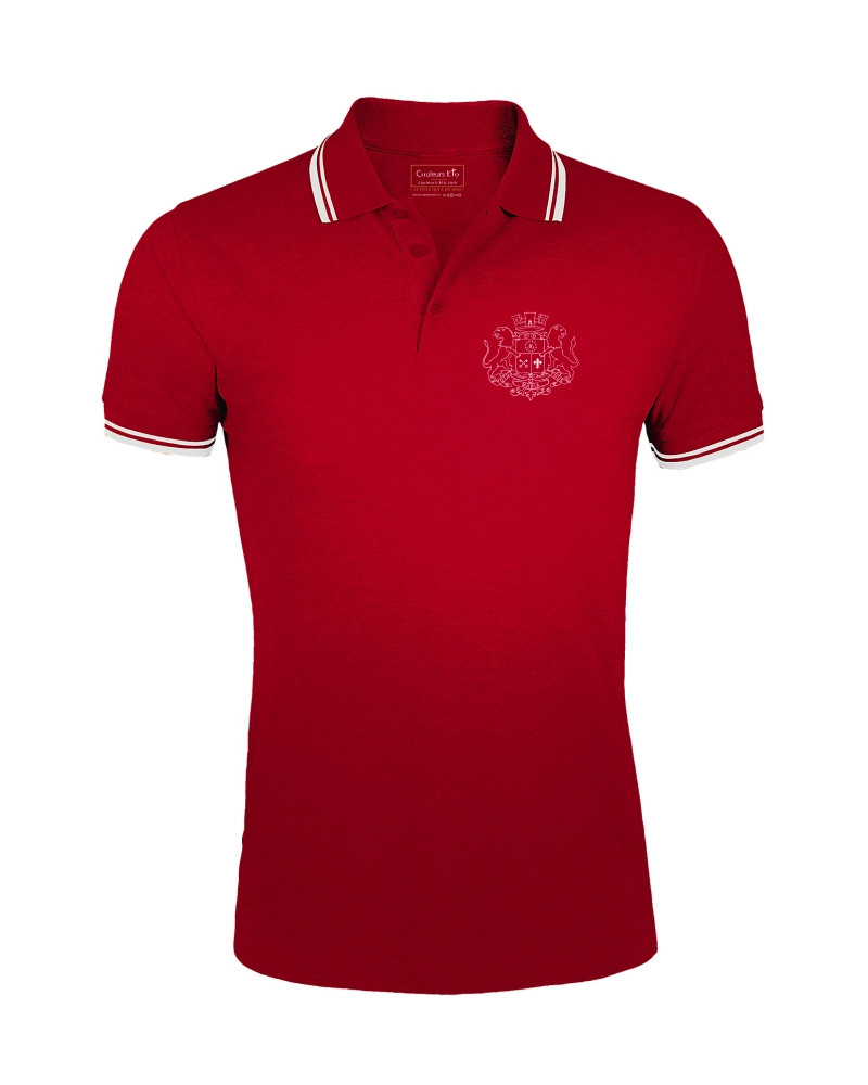 Polo Florent pour homme blason marial rouge devant
