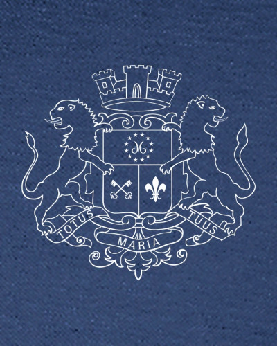 Polo Bénédicte pour femme blason marial marine