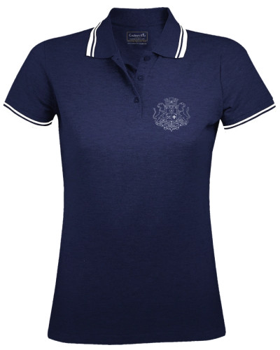 Polo Bénédicte pour femme blason marial marine