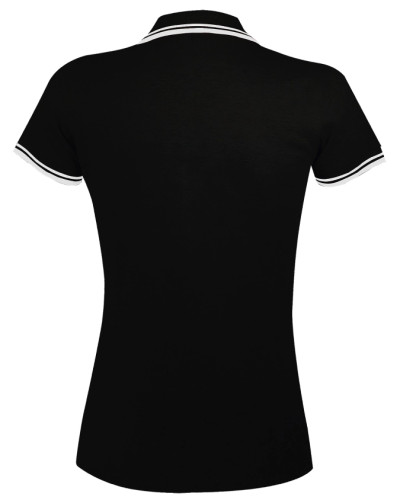 Polo Bénédicte pour femme blason marial noir