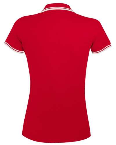 Polo Bénédicte pour femme blason marial rouge