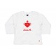 ZOE Tee shirt brodé pour bébé avec un joli sacré coeur de Jésus