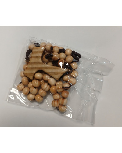 ROSARIUM Chapelet en bois avec croix de Tau