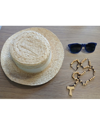 ROSARIUM Chapelet en bois avec croix de Tau