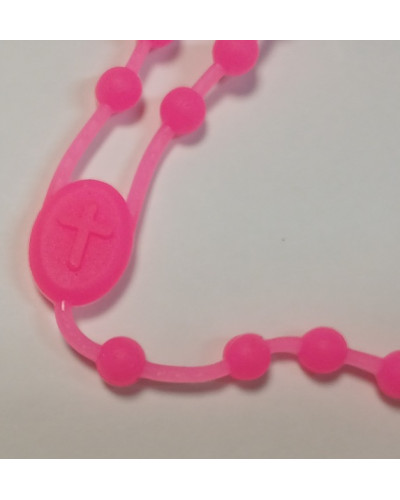 ROSARIUM Chapelet en silicone éco  fushia