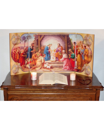 Tryptique Coin Prière Crèche de NOEL