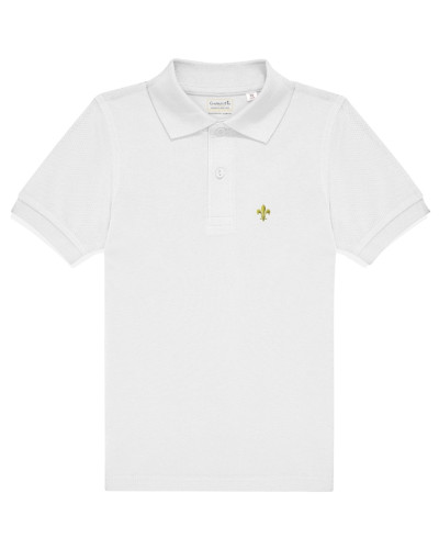 Polo lancelot blanc fleur de lys