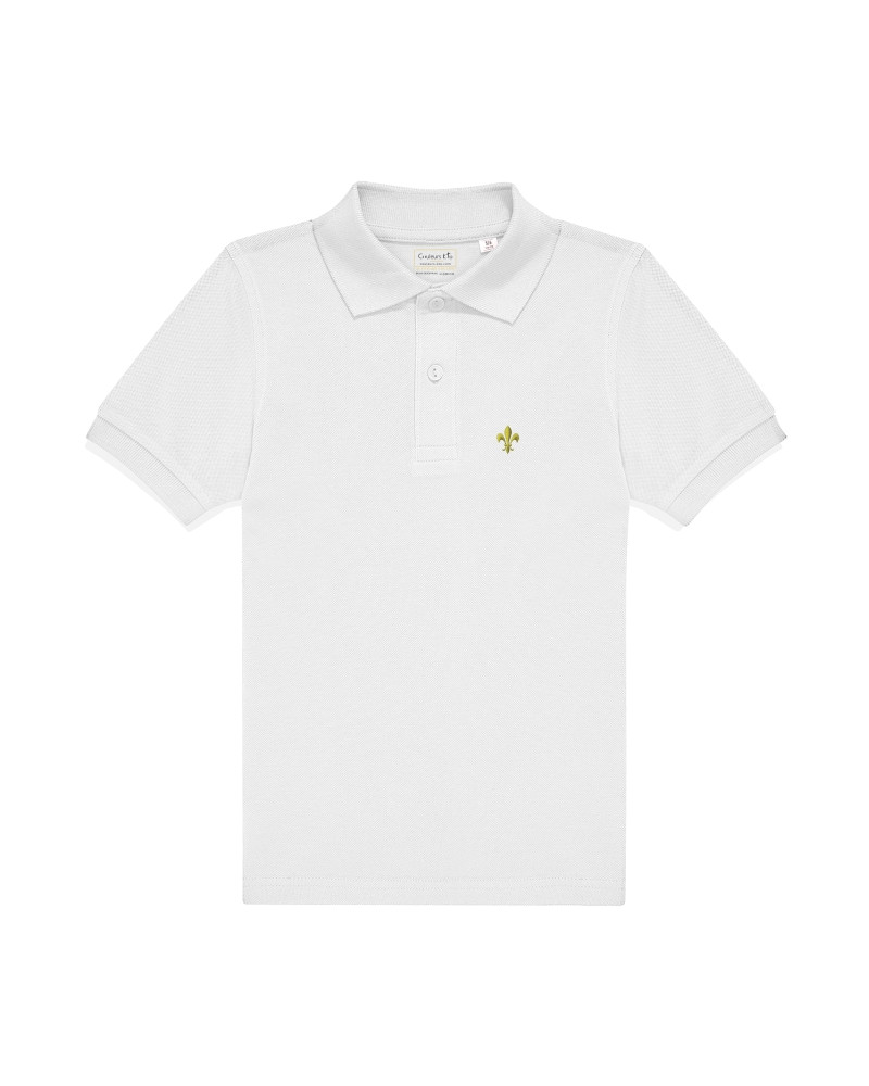 Polo lancelot blanc fleur de lys