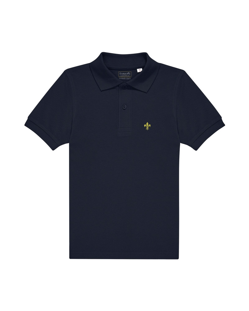 Polo lancelot marine fleur de lys