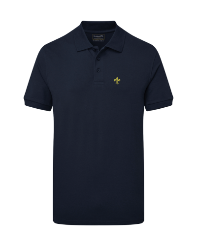Polo homme LOUIS marine brodé fleur dde lys