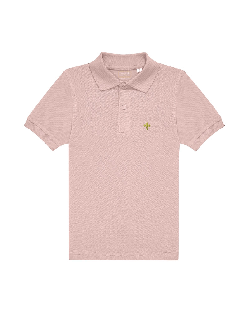 Polo MARGUERITE fleur de lys rose doux