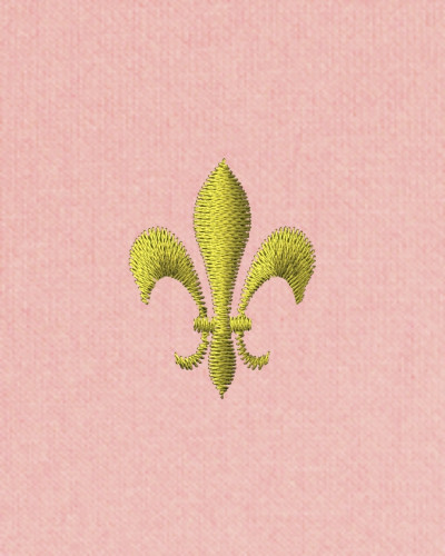 Polo MARGUERITE fleur de lys rose doux