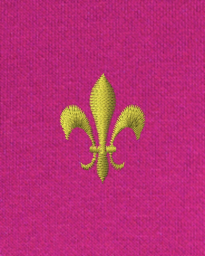 Polo MARGUERITE fleur de lys framboise