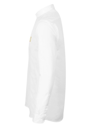 Chemise Cyriaque blanche brodée croix de mediterranée