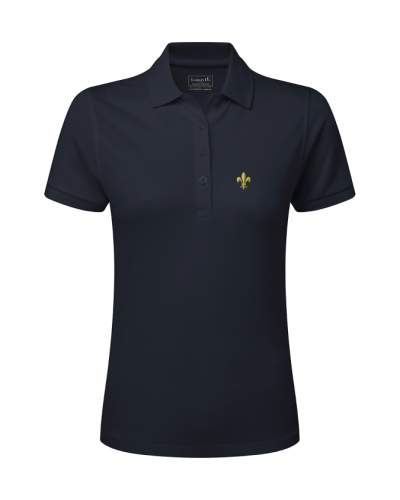Polo femme ALIENOR marine brodé fleur de lys