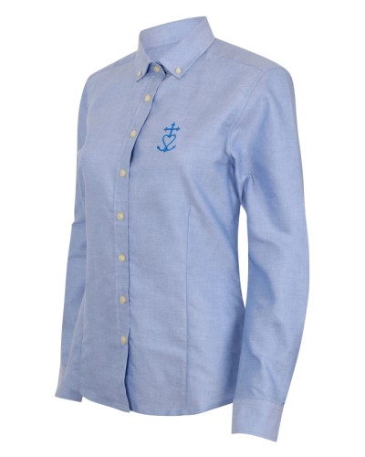 Chemisier JULIETTE manches longues avec Croix de Méditerranée brodée