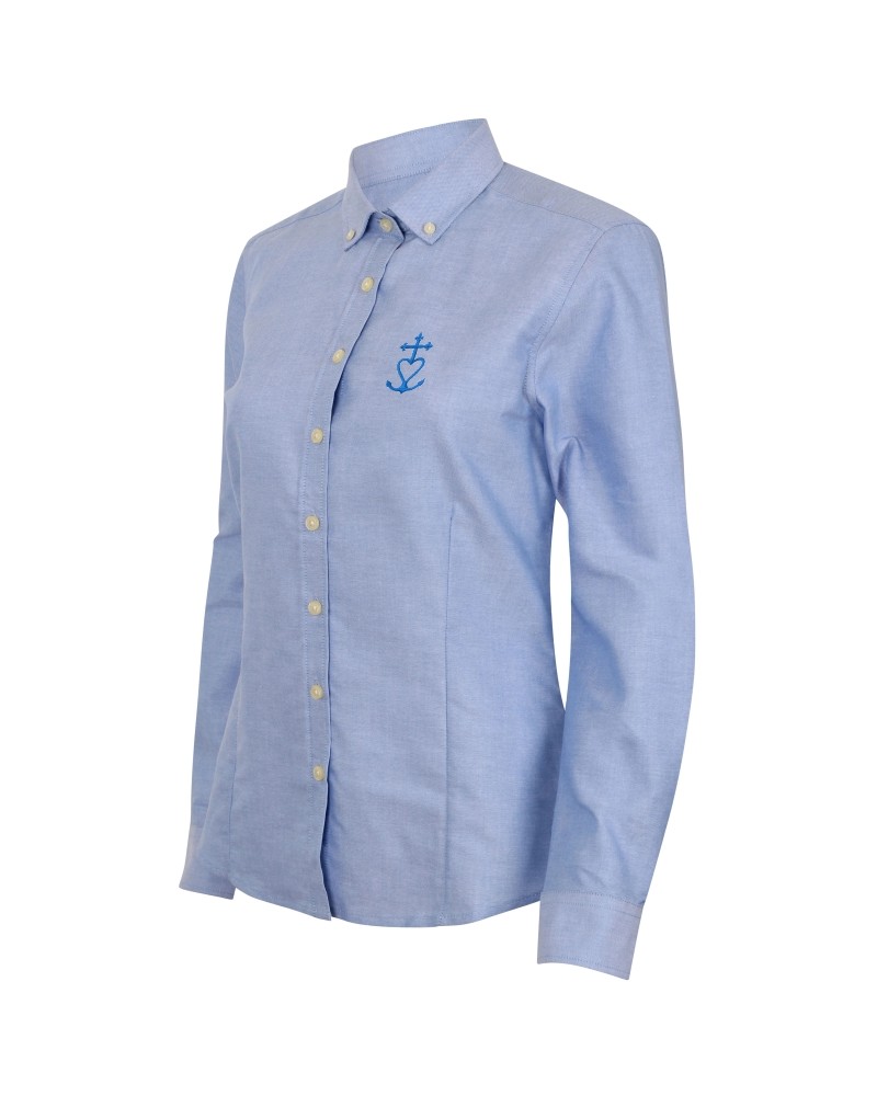 Chemisier JULIETTE manches longues avec Croix de Méditerranée brodée