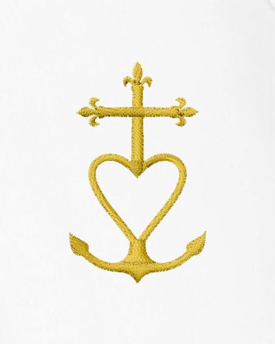 Chemisier JULIETTE manches longues avec Croix de Méditerranée brodée