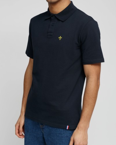 Polo français homme Chartres brodé Fleur de lys MC