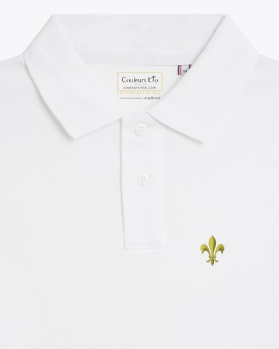 Polo enfant Cotignac fabriqué en France fleur de lys brodée