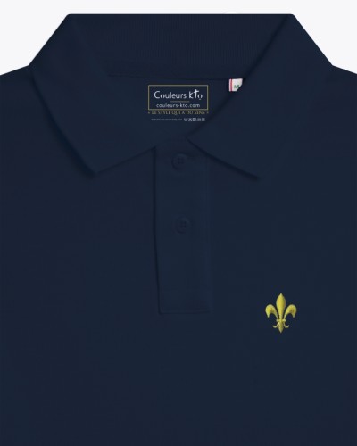 Polo enfant Cotignac fabriqué en France fleur de lys brodée
