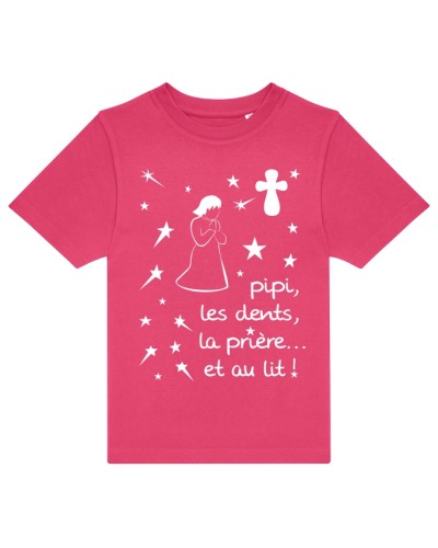 Tee shirt Bernadette pyjama fille humoristique rose vif