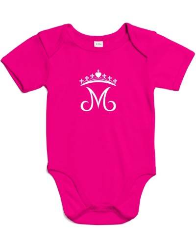 AGATHE Body bébé avec couronne mariale fleurdelisée