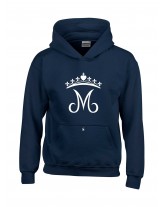 ELIZABETH Sweat capuche catholique pour fille et jeune fille avec une jolie couronne mariale fleurdelisée
